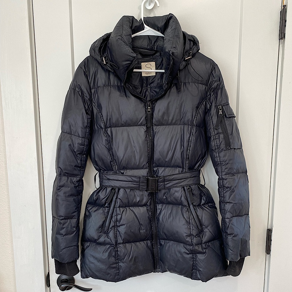 Womens Midlength Down Puffer Coat